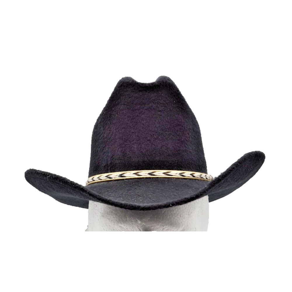 Pigalle XXXXXXX Felt Western Cowboy Hat Kids Size 6 3/8 Black with Silver Band